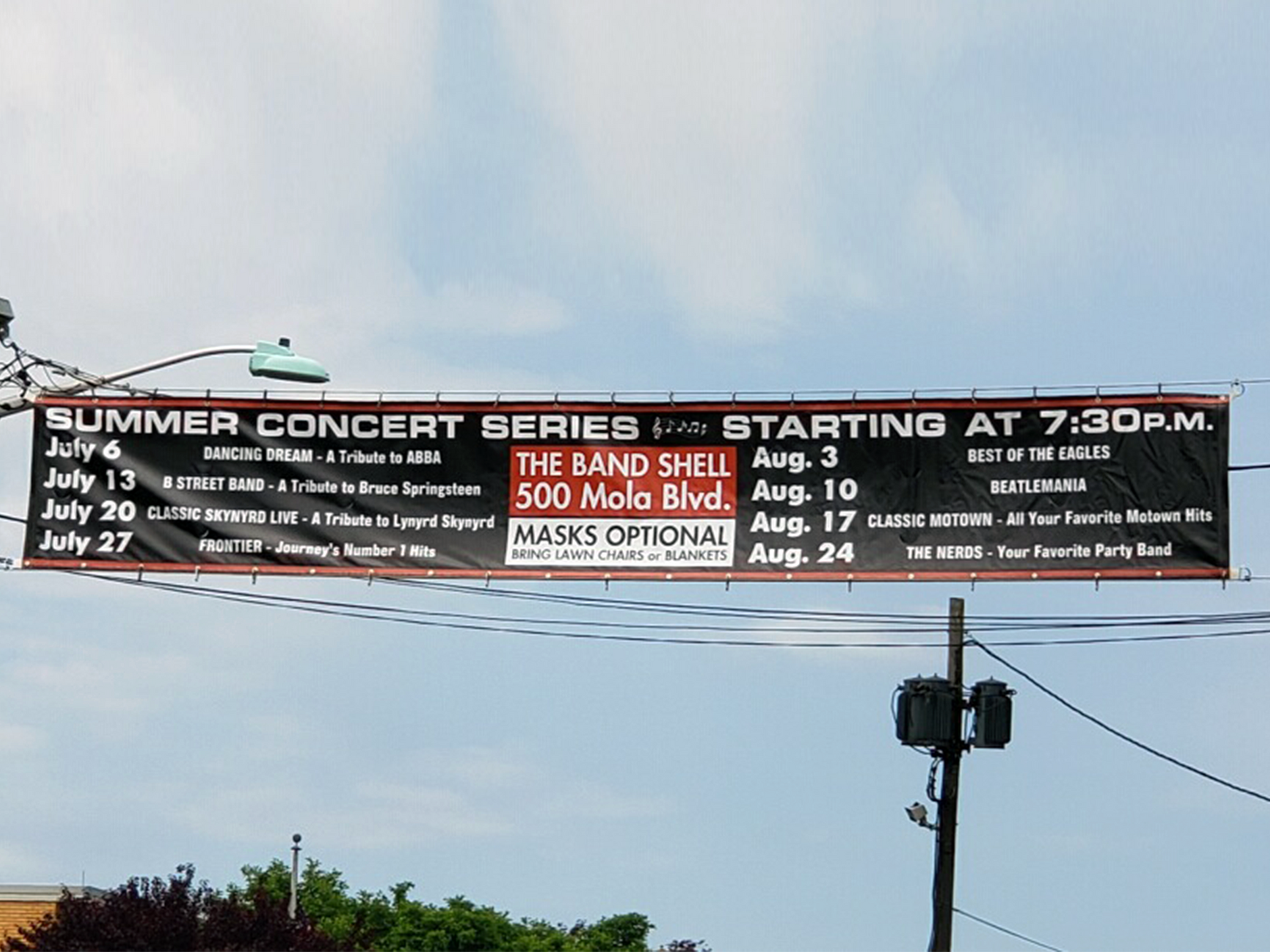 Custom 'Over the Street' Banner - Gates Flag & Banner